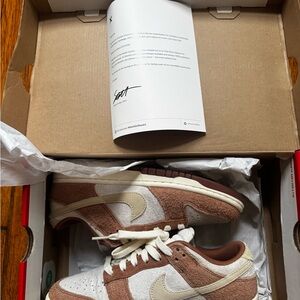 Nike Dunk Low Brown and Cream Suede Low-Top